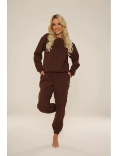 Dámske tepláky 812 Indigo Dark brown chocolate - De Lafense