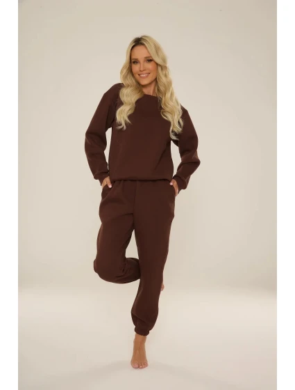 Dámske tepláky 812 Indigo Dark brown chocolate - De Lafense