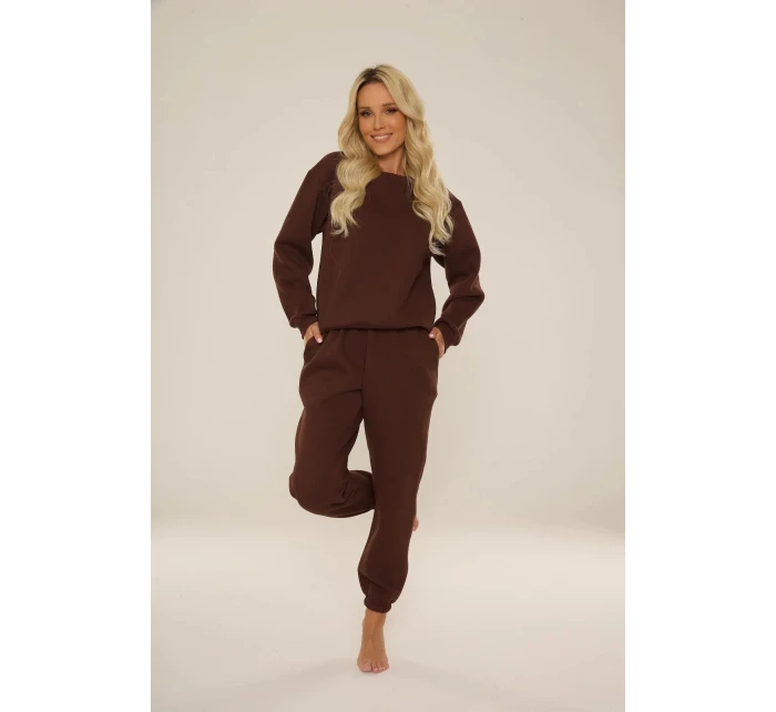 Dámske tepláky 812 Indigo Dark brown chocolate - De Lafense