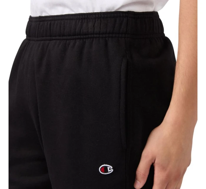 Pánské kalhoty s žebrovanými manžetami černé model 21812308 KK001 - CHAMPION Pánské kalhoty s žebrovanými manžetami černé model 21812308 KK001 - CHAMPION