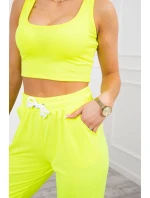 Bavlnená 3dielna sada žltá neónová Bavlnená 3dielna sada žltá neónová