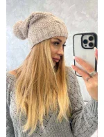 Fleecová čepice  light beige model 18750373 - K-Fashion