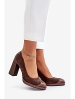 Semišové Na Podpatku Hnědé model 21673387 - Laura Messi