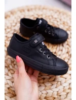 Dětské Kožené Tenisky BIG STAR model 21518297 Černé - Big Star Shoes Dětské Kožené Tenisky BIG STAR model 21518297 Černé - Big Star Shoes