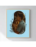 Personalizovaný magický fotoobraz v rámu - 40x50- květinové orámování Personalizovaný magický fotoobraz v rámu - 40x50- květinové orámování