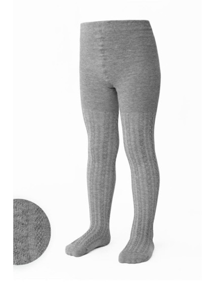 Dievčenské vzorované pančuchové nohavice - vrkoč JOY 071