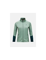 Dámská mikina PEAK PERFORMANCE W Rider Essentials Midlayer Zip Jacket, zelená barva Dámská mikina PEAK PERFORMANCE W Rider Essentials Midlayer Zip Jacket, zelená barva