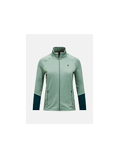 Dámská mikina PEAK PERFORMANCE W Rider Essentials Midlayer Zip Jacket, zelená barva