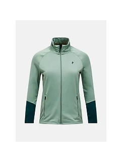 Dámská mikina PEAK PERFORMANCE W Rider Essentials Midlayer Zip Jacket, zelená barva