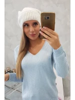 Dámska čiapka Ingrid K371 biela Dámska čiapka Ingrid K371 biela