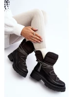 Śniegowce Damskie Z Ozdobnym Wiązaniem Czarne Rilana Śniegowce Damskie Z Ozdobnym Wiązaniem Czarne Rilana