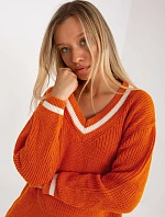 Dámsky sveter LC SW 8023 tmavo oranžový