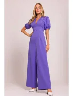 model 20970752 Kombinéza s puff rukávy světle fialová - Moe