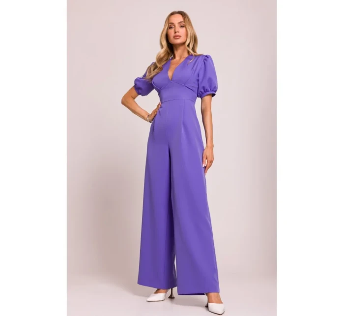 model 20970752 Kombinéza s puff rukávy světle fialová - Moe