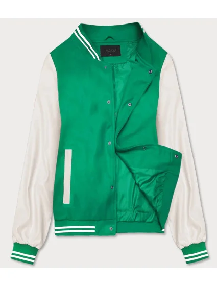 Zelená dámská baseballová bunda model 18141042 - J.STYLE Zelená dámská baseballová bunda model 18141042 - J.STYLE