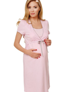 Bavlnená tehotenská nočná košeľa Felicita ružová