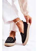 Prolamované Nazouvací dámské espadrilky Černá model 21588563 - S.Barski
