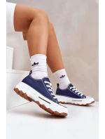 Nízké Dámské Tenisky Na Platformě Tmavě Modré model 21683095 - EVENTO