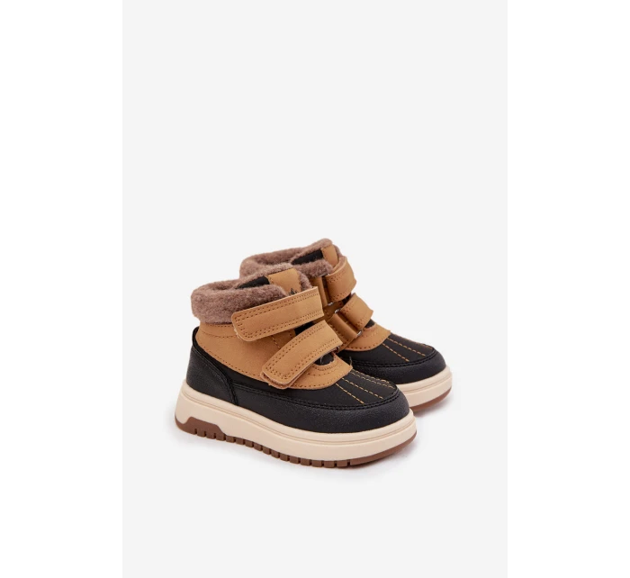 Dětské zimní boty sněhule na suchý zip Camel Darlene Dětské zimní boty sněhule na suchý zip Camel Darlene