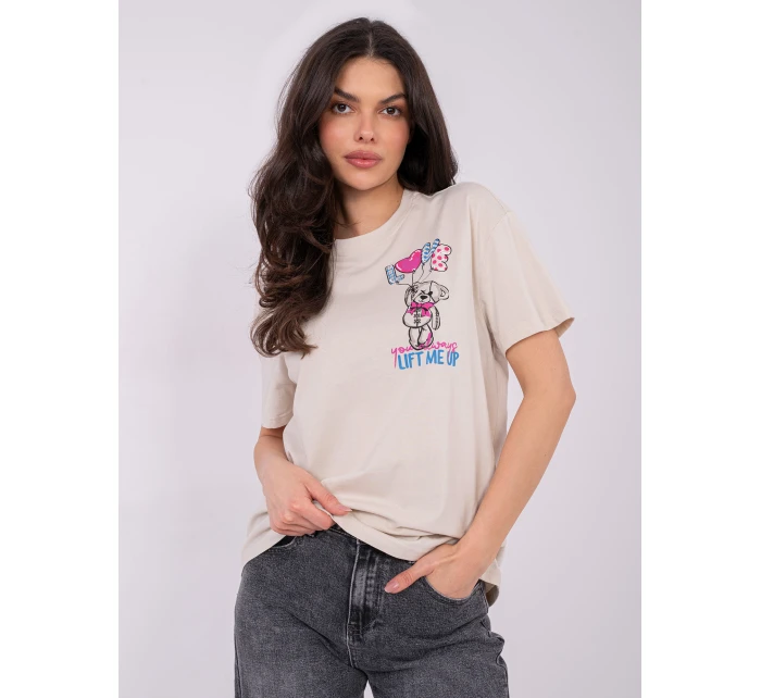 Tričko D12022AH02645Y light beige