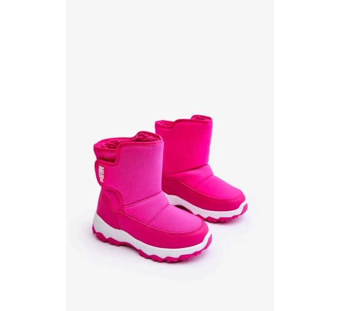 Dětské zateplené sněhule na suchý zip Pink Big Star Dětské zateplené sněhule na suchý zip Pink Big Star