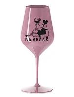 NERUŠŠŠ - svetloružový nerozbitný pohár na víno 470 ml