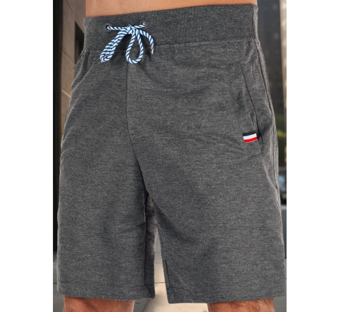 Pánské tmavě šedé teplákové šortky Dstreet model 21987809 - FashionStreet