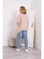 Oversize blúzka s potlačou béžová