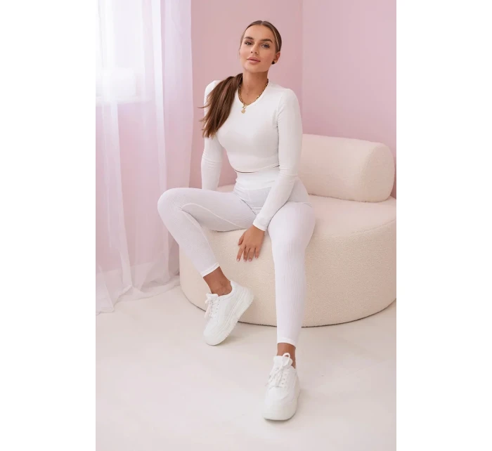 Pruhované legíny bílý Pruhované legíny bílý