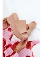 dámské sandály na platformě a klínu béžové model 21688536 - Boto dámské sandály na platformě a klínu béžové model 21688536 - Boto