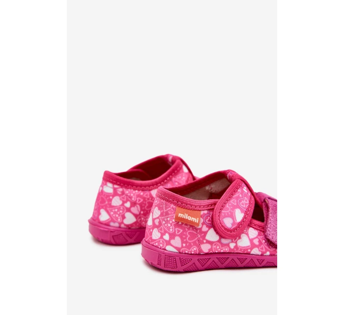 Kapcie Milami Dziecięce Na Rzepy W Serduszka Różowe Reathiana Kapcie Milami Dziecięce Na Rzepy W Serduszka Różowe Reathiana