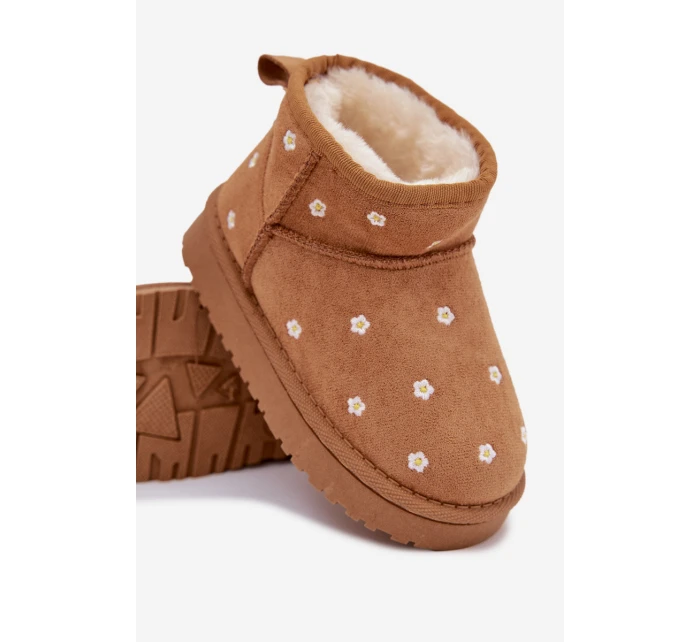 Dětské sněhule zdobené květinami Camel model 21786800 - Boto