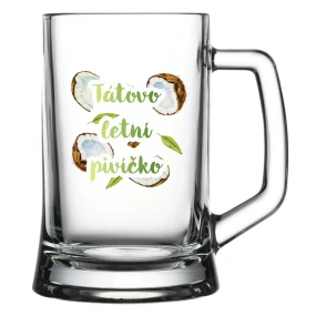 Personalizovaná pivní sklenice s ovocem a textem 