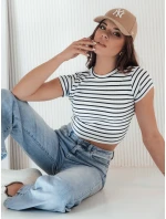 Dámské pruhované tričko LUNA ROSE white Dstreet model 21969923 - FashionStreet