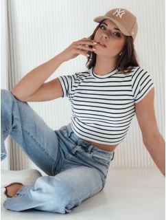 Dámské pruhované tričko LUNA ROSE white Dstreet model 21969923 - FashionStreet