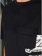 Pánsky čierny set s potlačou FashionStreet AX0802