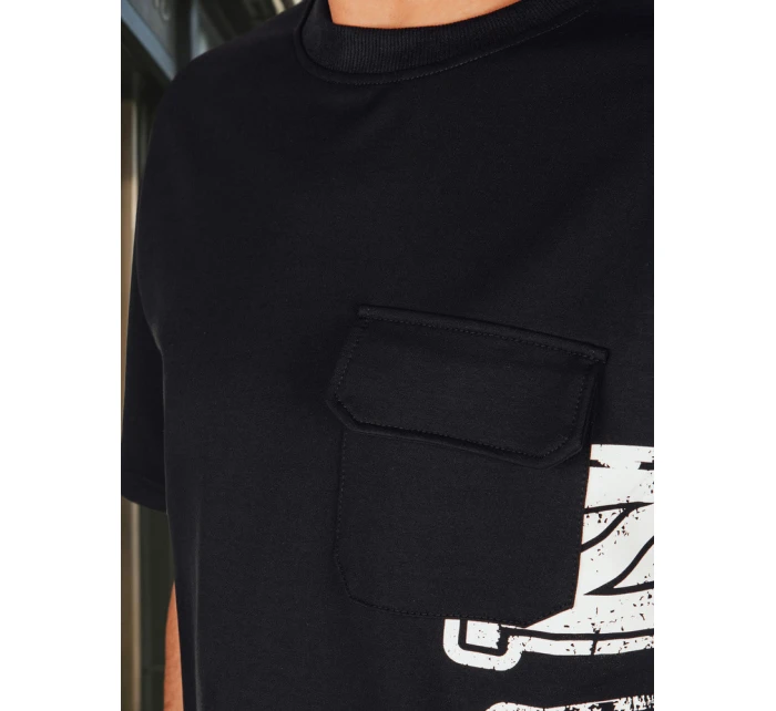 Pánsky čierny set s potlačou FashionStreet AX0802