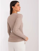 Bluzka RV BZ model 19077456 ciemny bezowy - FPrice Bluzka RV BZ model 19077456 ciemny bezowy - FPrice