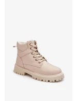 Dámske zateplené čižmy so zipsom Beige Gremiva