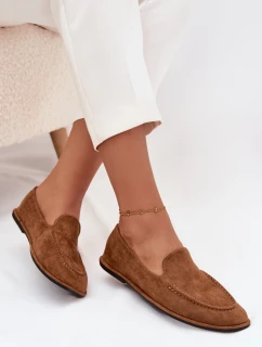 Dámske mokasíny Miryelle z eko semišu - ťavie