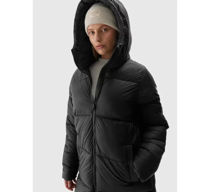 Dámska dlhá bunda W 4FWAW24TDJAF475-20S čierna - 4F