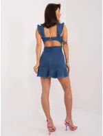 Tmavě modré džínové šaty bez model 19770003 - Factory Price