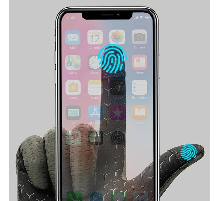 Rockbros Priedušné cyklistické rukavice, plné, veľkosť: XL - zelené