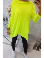 Mikina s potiskem kola žlutá neonová