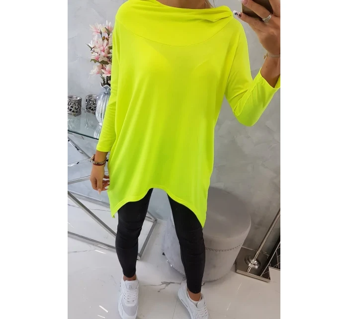 Mikina s potiskem kola žlutá neonová