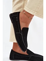 Dámské mokasiny z přírodního semiše Big Star TT274209 Černé