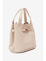 Kabelka s  z umělé kůže světle béžová model 22221045 - Flora&Co