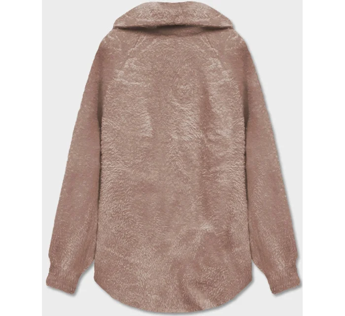 Krátký béžový přehoz přes oblečení typu alpaka model 18059125 - MADE IN ITALY