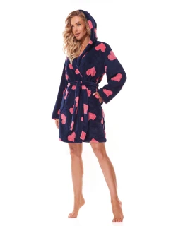 Dámský župan model 20952046 Futura dark blue - L&L