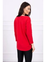 Halenka s potiskem model 18744208 červená - K-Fashion